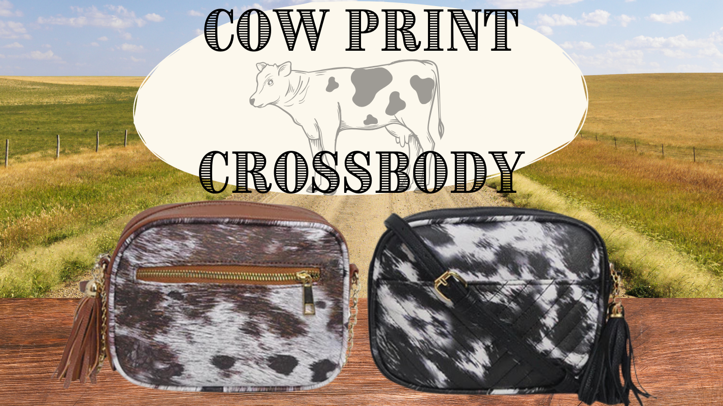 Cow Print Craze: Grab These Stylish Crossbody Bags 🐄💛