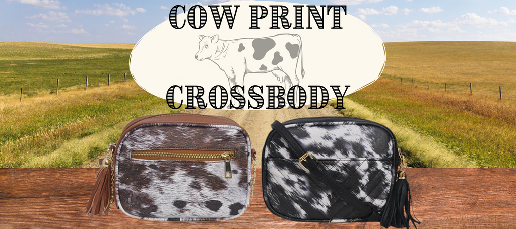 Cow Print Craze: Grab These Stylish Crossbody Bags 🐄💛