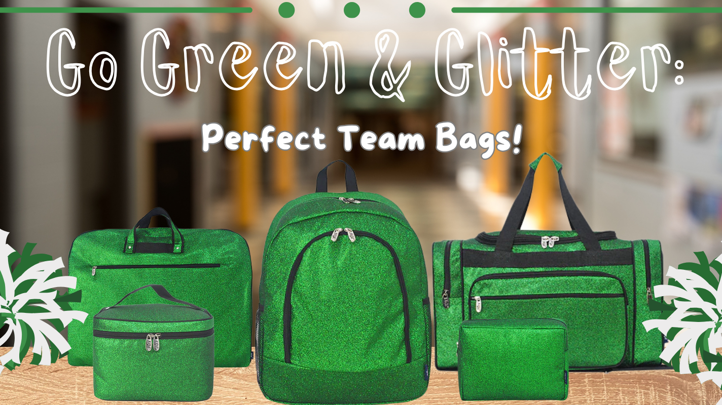 Go Green and Glitter: Perfect Team Bags!