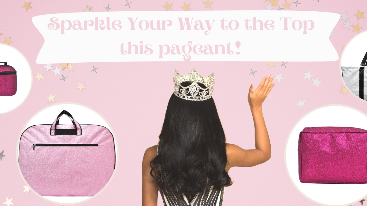 Sparkle Your Way to the Top this pageant with our glitter bags!