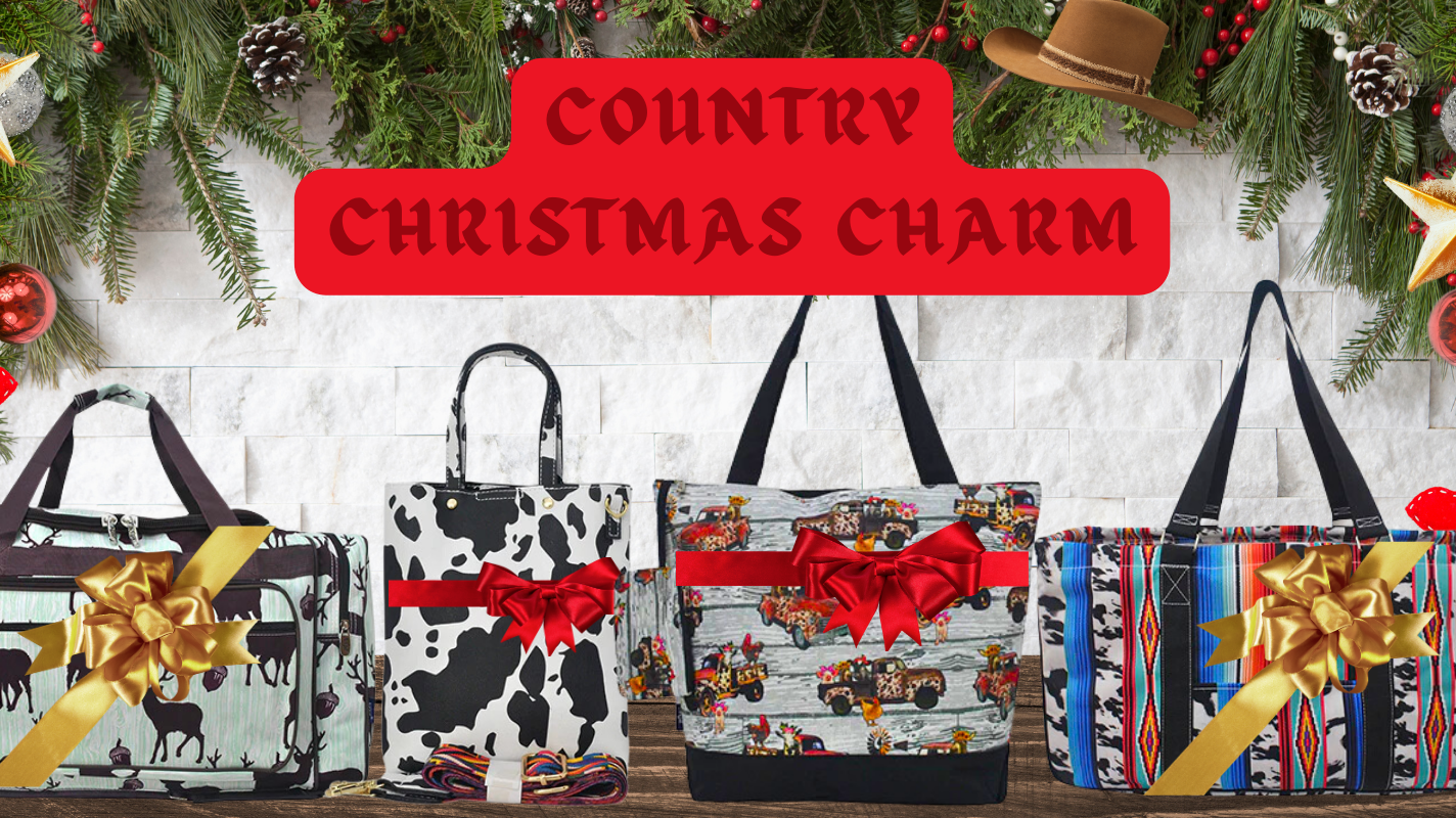 Country Christmas Charm: Wholesale Bags for Your Holiday Needs🤠✨
