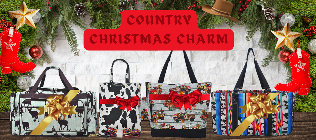Country Christmas Charm: Wholesale Bags for Your Holiday Needs🤠✨