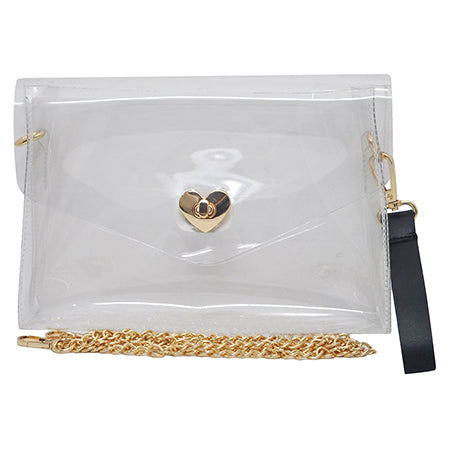clear heart clutch, stadium approved bag, concert clear crossbody, clear vinyl stadium purse, gold heart locket bag, transparent concert clutch, faux leather stadium bag, clear bag with strap, stadium event purse, game day clear bag, heart lock stadium clutch, trendy clear concert purse, see-through crossbody, clear purse for concerts, NFL approved bag, stadium game clutch, hands-free stadium bag, stylish stadium crossbody, heart locket clear bag, festival clear purse