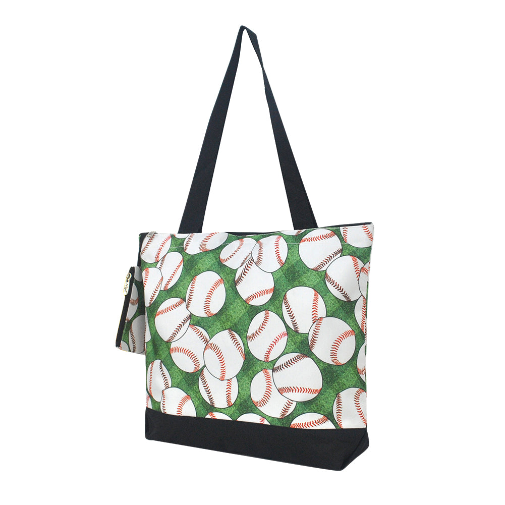 baseball tote bag, NGIL canvas tote, baseball game day bag, canvas baseball tote, baseball mom bag, baseball coach tote, baseball team tote, monogram baseball tote, baseball practice tote, zipper closure tote bag, baseball accessory bag, baseball field tote, baseball travel tote, stylish baseball tote, baseball fan tote, baseball print bag, canvas tote with coin purse, baseball shoulder bag, baseball essentials tote, baseball-themed tote, everyday baseball tote bag