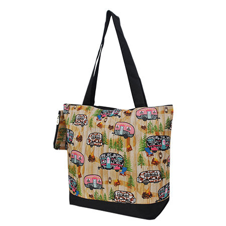Western Camper canvas tote bag, tote bag, canvas bag, tote bag, cute tote bag, camper themed tote bag, western themed tote bag,