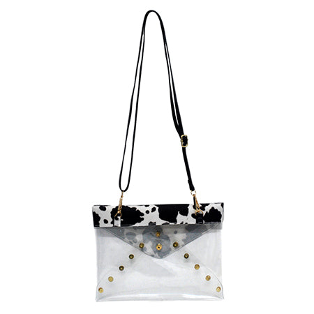 concert bag, stadium approved bag, clear festival purse, club crossbody bag, see-through event bag, transparent stadium clutch, faux fur clear bag, gold studded stadium purse, stylish concert crossbody, festival clear vinyl bag, chic clubbing bag, hands-free stadium bag, clear bag for sports games, stadium fashion purse, concert ready accessory, club clear bag, crossbody for concerts, stadium approved fashion bag, clear vinyl purse with studs, trendy stadium event bag