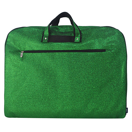 green glitter garment bag, NGIL garment bag, dance garment bag, cheer garment bag, travel garment bag, competition garment bag, dancewear storage bag, wrinkle-free travel bag, glitter travel bag, dancer travel bag, cheerleader travel bag, monogram garment bag, foldable garment bag, lightweight dance bag, dance competition bag, glitter cheer bag, garment bag with hook, glitter clothing bag, sparkly garment bag, stylish travel bag, costume storage bag, dance outfit bag, cheer uniform bag