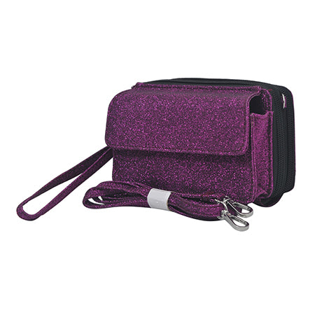 PURPLE GLITTER, GLITTER BAG, GLITTER WALLET, GLITTER SPARKLE WALLET, GLITTER CHEER WALLET, ALL IN ONE WALLET, CANVAS WALLET, WALLET WITH ID SLOT, ID SLOT WALLET, CUTE SMALL WALLET, VERSATILE WALLET, WHOLESALE WALLET, WRISTLET WALLET, WRISTLET, WHOLESALE WALLET