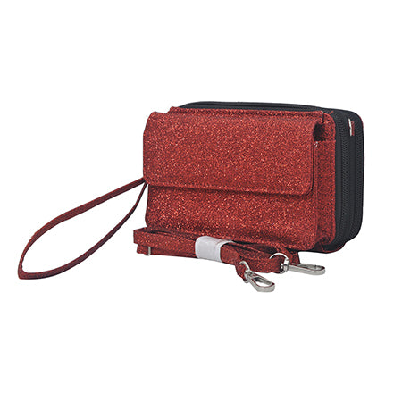 RED GLITTER, GLITTER CHEER, GLITTER CHEER GIFTS, GLITTER CHEER WALLET GIFTS, GIFTS FOR CHEERLEADERS, ALL IN ONE WALLET, CANVAS WALLET, WALLET WITH ID SLOT, ID SLOT WALLET, CUTE SMALL WALLET, VERSATILE WALLET, WHOLESALE WALLET, WRISTLET WALLET, WRISTLET, WHOLESALE WALLET