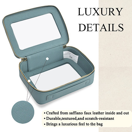 clear toiletry bag, faux leather makeup bag, TSA approved toiletry bag, clear cosmetic pouch, travel toiletry organizer, transparent makeup bag, waterproof travel bag, vegan leather toiletry bag, gym cosmetic bag, cruise travel bag, dance competition toiletry bag, road trip makeup case, golden zipper cosmetic bag, stylish clear bag, skincare travel pouch, TSA clear bag, eco-friendly cosmetic bag, clear bag with gold accents, makeup travel pouch, beauty storage organizer