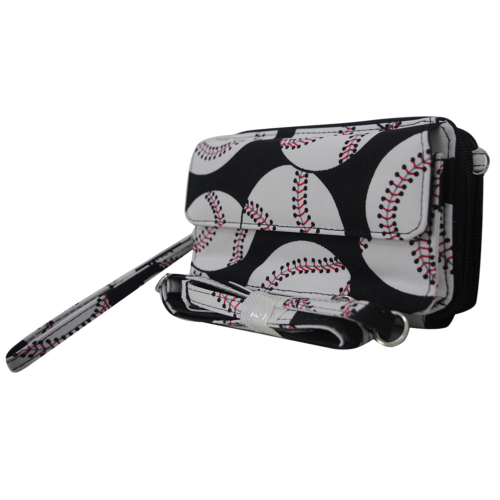 baseball wallet, NGIL all-in-one wallet, baseball mom wallet, baseball coach wallet, canvas baseball wallet, baseball crossbody wallet, wallet with phone pocket, wristlet wallet baseball, baseball fan wallet, zippered baseball wallet, wallet for game day, team mom wallet, travel wallet baseball, monogram baseball wallet, wallet with card slots, adjustable strap wallet, ID window wallet, baseball-themed wallet, sporty wallet for baseball, all-in-one canvas wallet