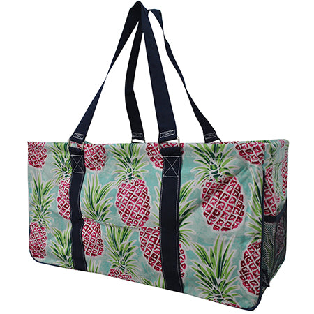 TROPICAL, TROPICAL PRINT, TROPICAL PATTERN, SUMMER TREND, NEW TREND, BRIGHT COLORED PATTERN, CUTE DESIGN, CUTESY SUMMER DESIGN, GROCERY TOTE BAG,