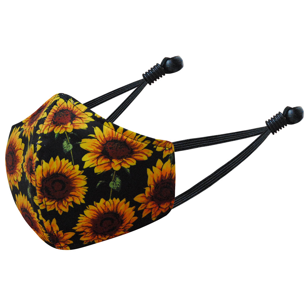 Sunflower Mask, Sunflower face mask, trendy face masks for shopping, face masks for moms, adjustable strap face mask, adjustable facemask, comfortable facemask, pain free face mask,