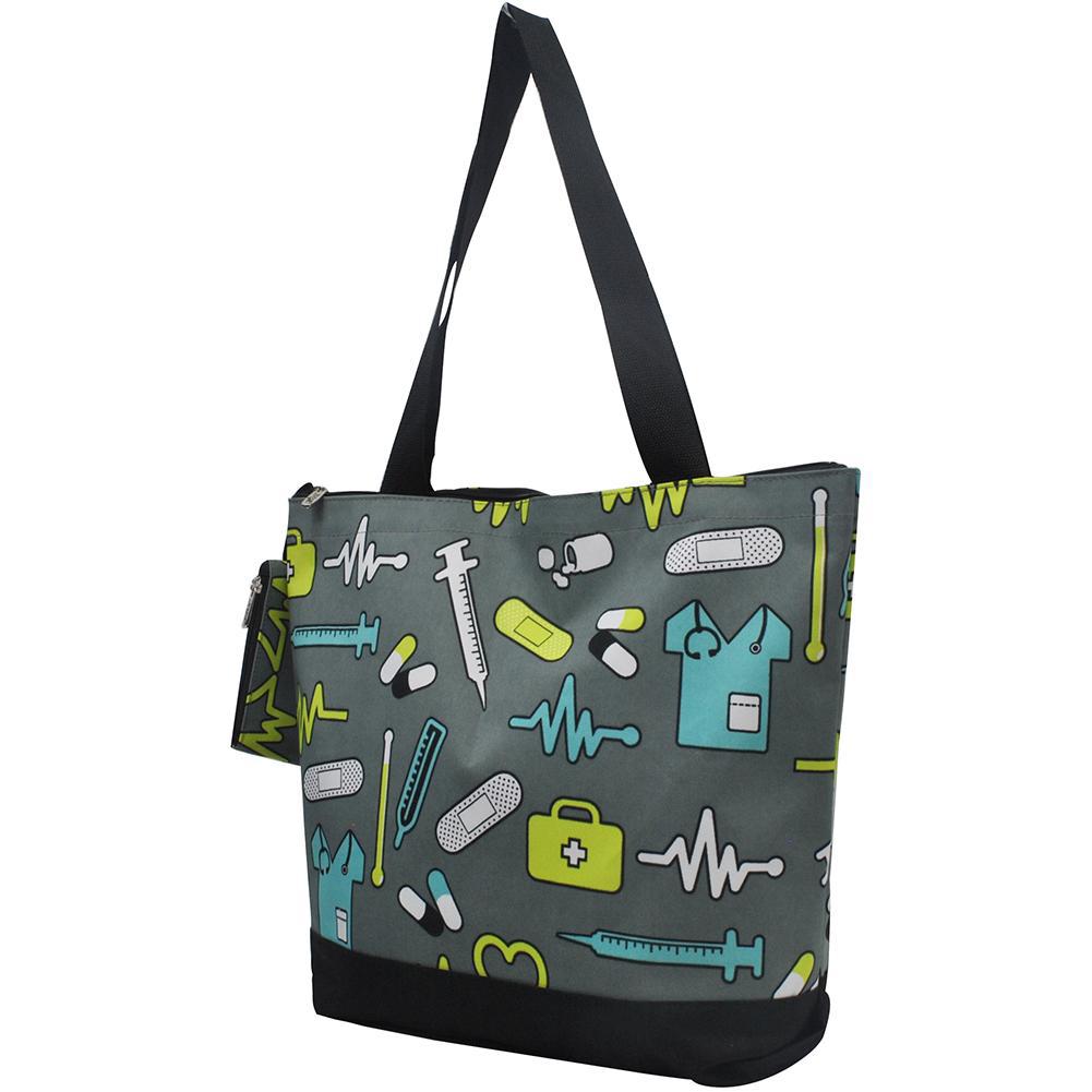 Monogrammed Zippered Tote Bag, monogram gifts for her, Monogram bags and tote, Gifts for her, monogram gifts, NGIL Brand, custom tote bags with zipper, wholesale tote bags with zipper, nurse totes, nursing school tote bags, nice tote bags for school.