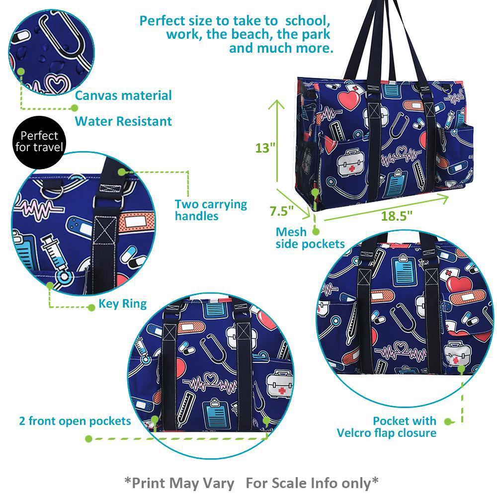Caddy bag, Overnight Bag, personalized tote bags for women, personalized bags for teachers, personalized gift bag, nurse tote bag with pockets, student nurse bag and totes, best teacher accessory ideas,
