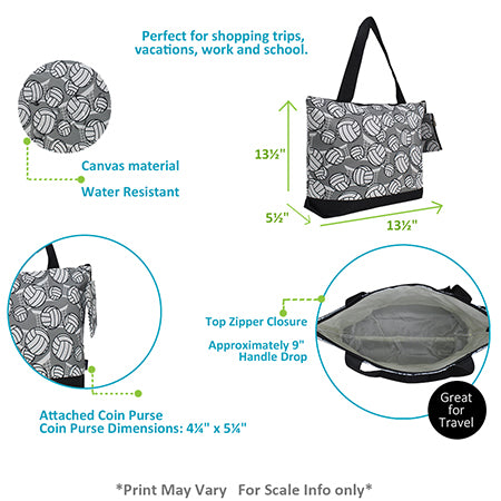volleyball tote bag with coin purse, volleyball print canvas tote, NGIL volleyball bag, volleyball mom tote, volleyball team gift idea, coach volleyball tote, black volleyball tote bag, cute volleyball handbag, volleyball tournament tote, large volleyball shoulder bag, canvas sport tote volleyball, volleyball purse bag, matching volleyball tote set, spacious volleyball tote, volleyball fan bag, game day volleyball tote, carryall volleyball tote, volleyball print gift bag