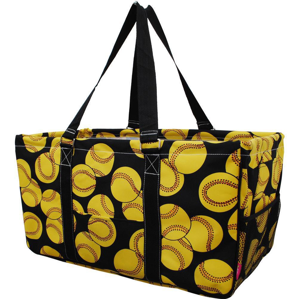 Monogram gift ideas for her, monogram tote bags, personalized tote bags in bulk, NGIL, teacher appreciation gift, softball team gifts wholesale for cheap, softball mom gift ideas, softball tote bags, softball storage utility tote
