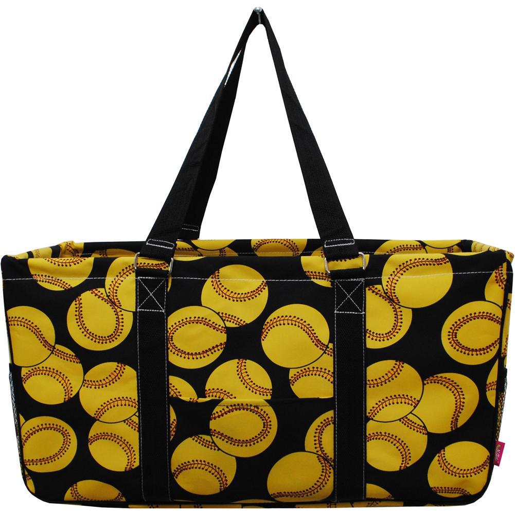 softball utility tote, NGIL softball tote bag, large softball bag, softball mom tote, canvas softball tote, collapsible softball tote, softball coach bag, softball team utility tote, game day softball bag, water-resistant softball tote, softball travel tote, softball gear organizer, softball field bag, open top softball tote, mesh pocket softball bag, softball supply tote, softball themed tote, monogram softball tote, softball player tote, dugout softball tote bag