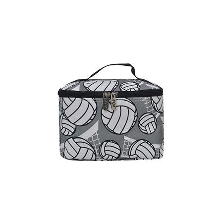 volleyball makeup organizer, volleyball toiletry case for travel, volleyball player cosmetic pouch, small volleyball bag for cosmetics, volleyball themed zippered pouch, volleyball makeup clutch, volleyball zip bag for accessories, volleyball travel-size toiletry bag, black volleyball print makeup case, volleyball essentials organizer, volleyball gift bag for teens.