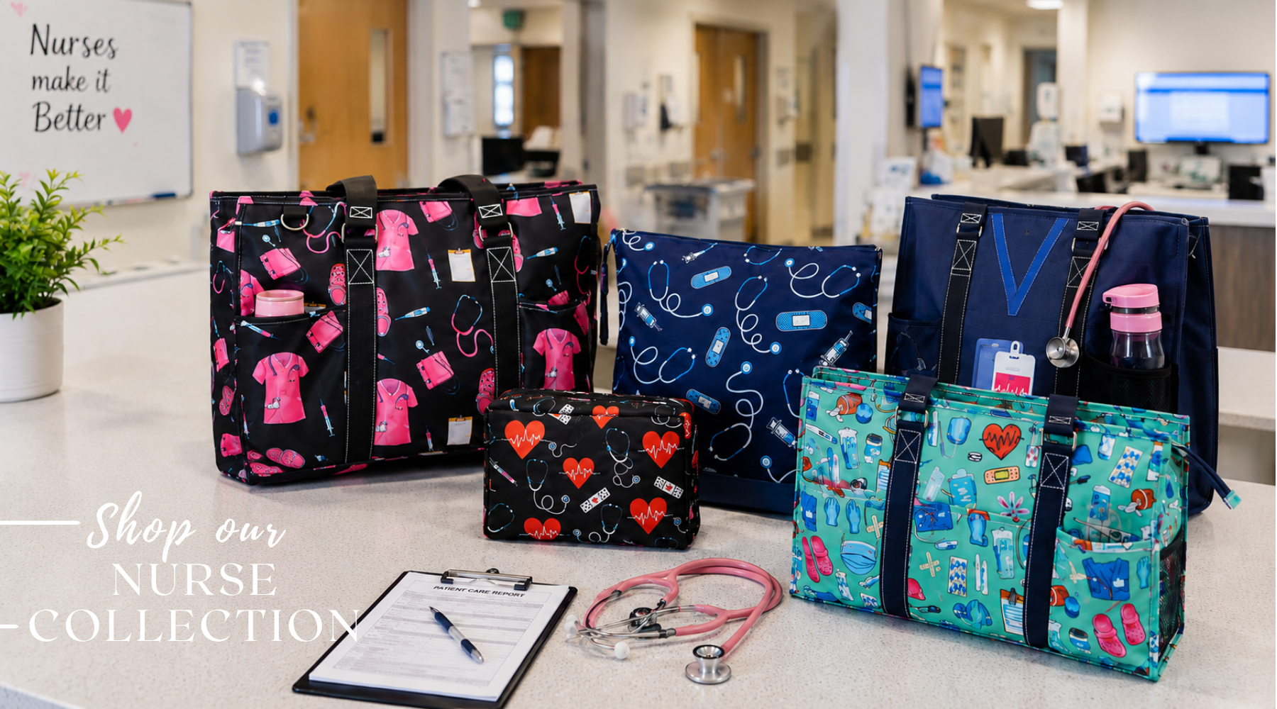 Carry Your Care: NGIL Nurse Print Bags & Accessories