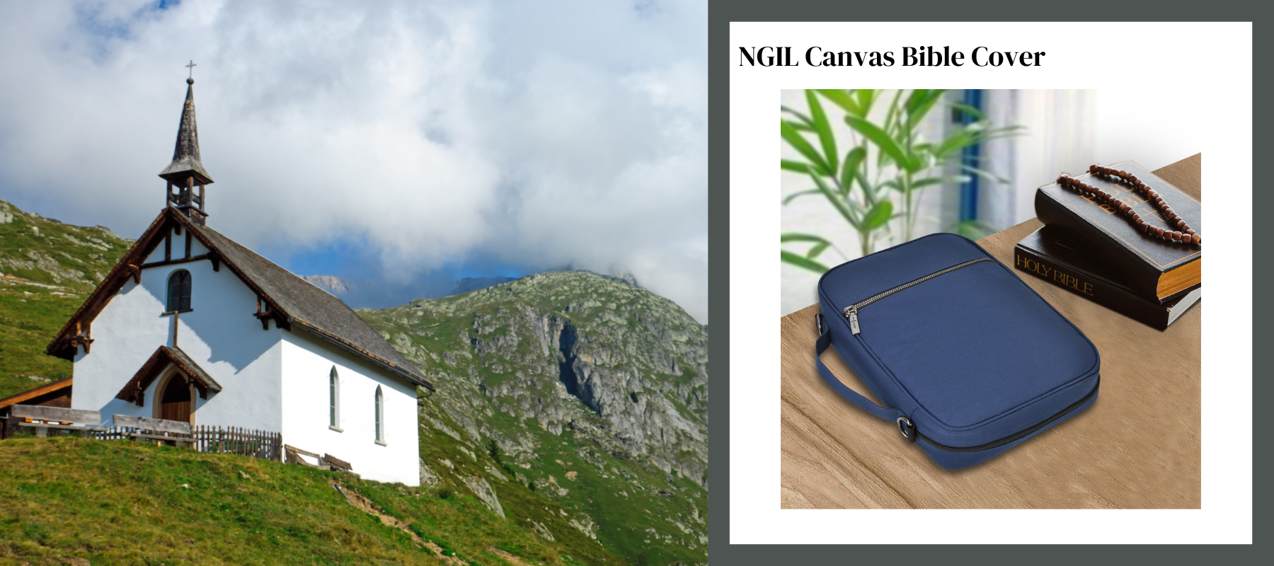 ⛪Elevate Your Bible Study: Discover the NGIL Canvas Bible Cover⛪