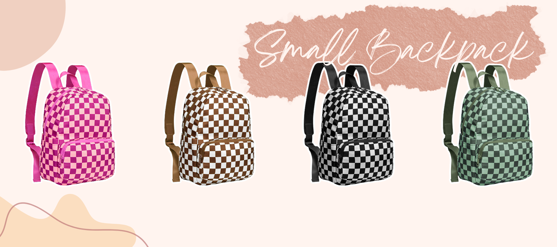 Checkered & Compact: The Small Backpack That Makes a Bold Everyday Statement
