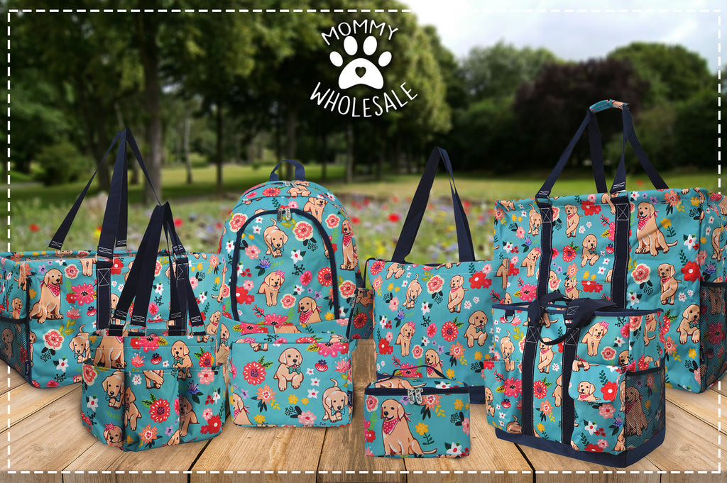 Wholesale Dog and Pet Lovers Cheap Handbags and Totes, Wholesale Bulk Dog Bags, Wholesale Pet Gifts, Cheap Pet Lovers Gift Ideas, Blue Floral Puppy Purse