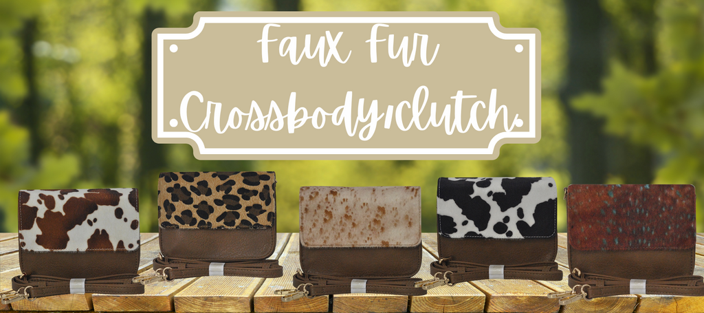New arrival:  Faux Fur Clutch/Crossbody Bag Collection!