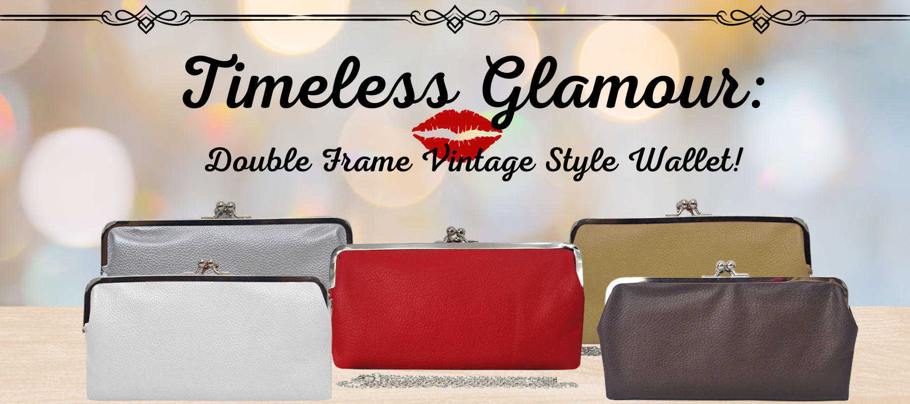 Night out with our Double Frame NGIL Vintage Style Wallet! 💋