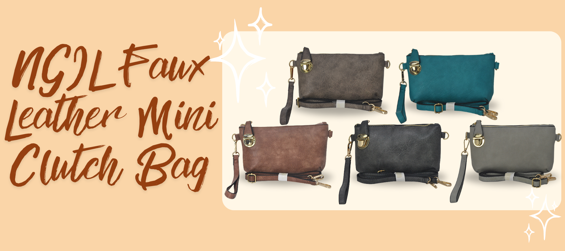 Introducing the NGIL Faux Leather Mini Clutch Bag: Your Perfect Event Companion!