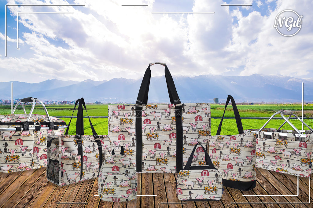 We offer variety selection of goat duffle bags, goat print canvas tote, goat print messenger bags, goat print cosmetic case, baby goat cosmetic case, cute animal farm accessories, goat print bags, wholesale goat bags, wholesale farm animal bags. 
