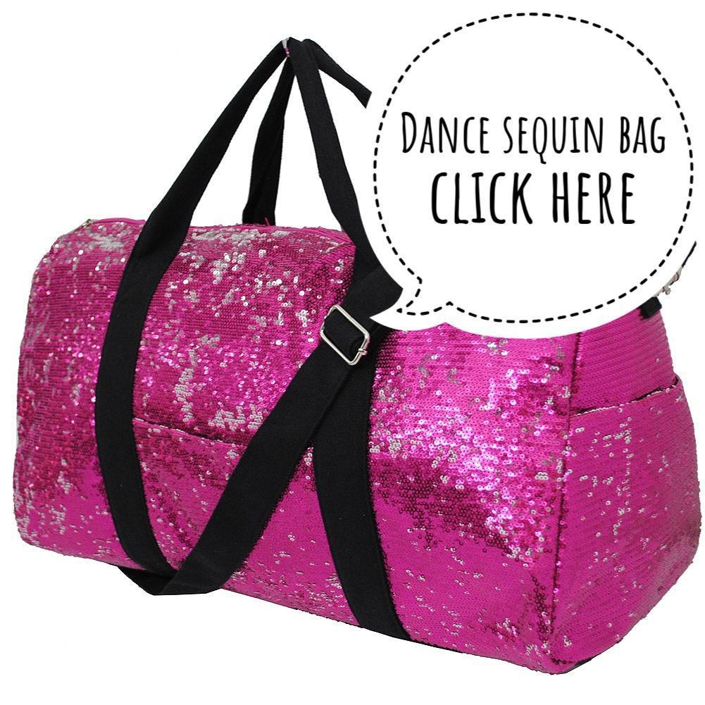 We carry variety selection of monogrammed, personalize, personalized, dance, cheer, bling, sparkly, sequined, black sequin, sparkly duffle bag, pageant gift bag wholesale 