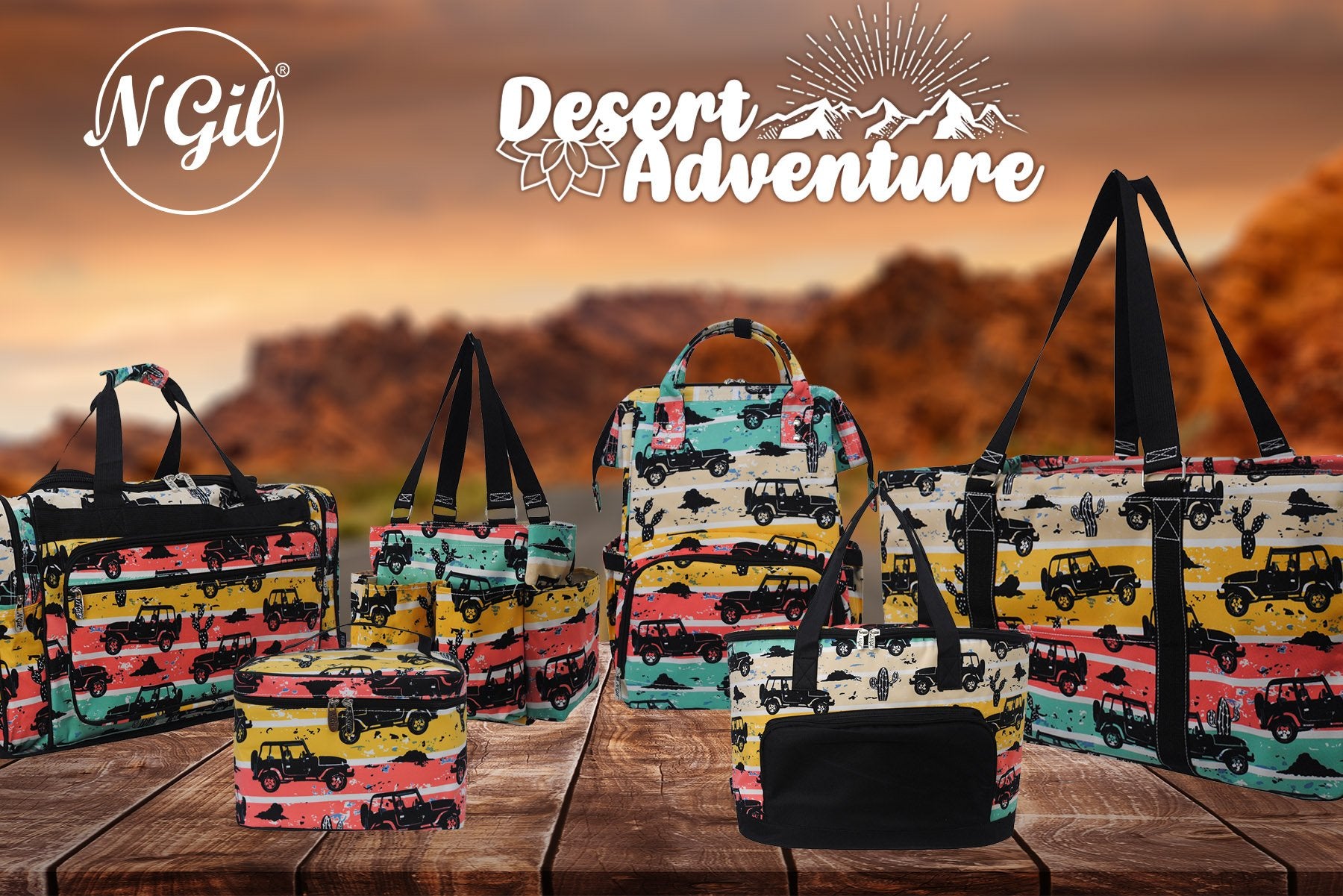 desert themed purse, handbag, hiking gear, hiking equipment, camping gear, baby camping gear, baby travel totes, diaper backpacks for traveling, sunset tote bags