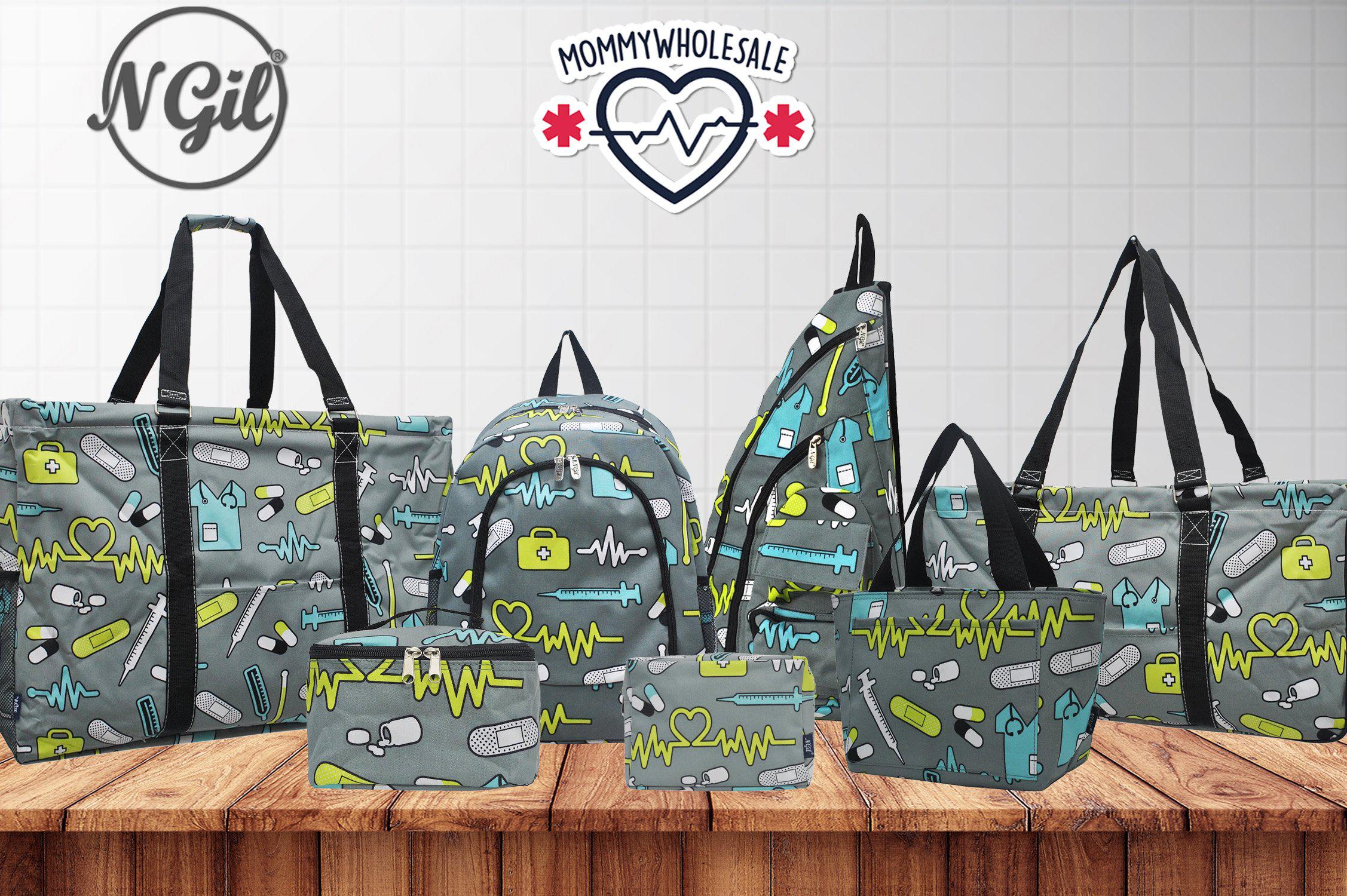 Certified Nurse Assistant Bags, Best Nurse Bags for Work, Registered Nurse Bags for Sale, Bulk Nurse Goodie Bags, Wholesale Nurse Fundraising Bags, Gray Nurse Uniform Matching Bags 