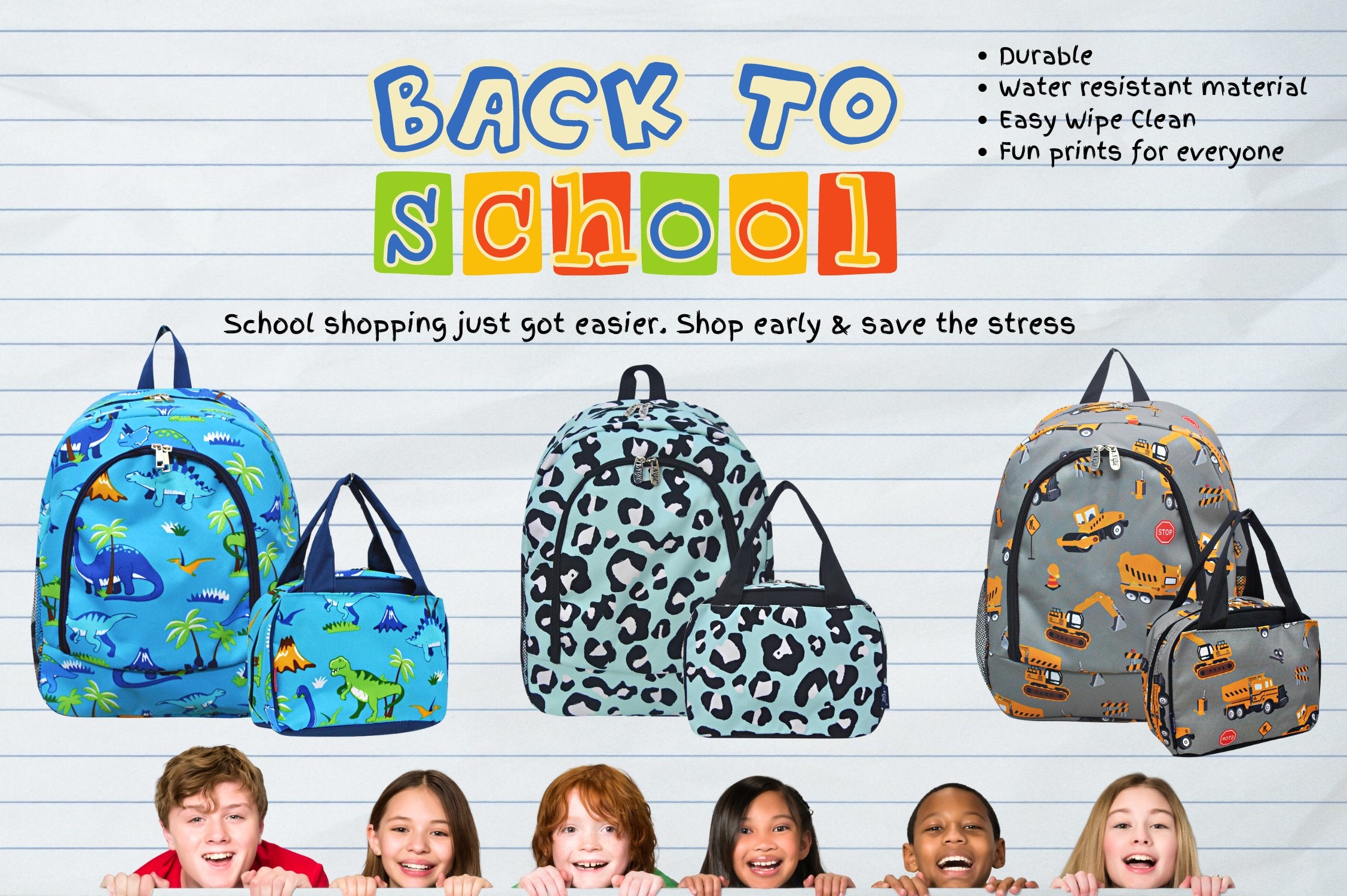 Prepare Back To School Backpack and Lunch Bag