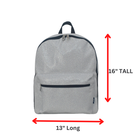 Large Silver glitter backpacks, cheer backpacks, dance backpacks, gymnastics backpacks, tumbling backpacks, ballet backpacks, sports backpacks, pageant backpacks, competition backpacks, glitter cheer bags, sparkle dance bags, glitter gym backpack, glitter practice backpack, glitter team backpack, cheer competition backpack, dance recital backpack, ballet gear backpack, gymnastics gear backpack, glitter travel backpack, glitter performance bag
