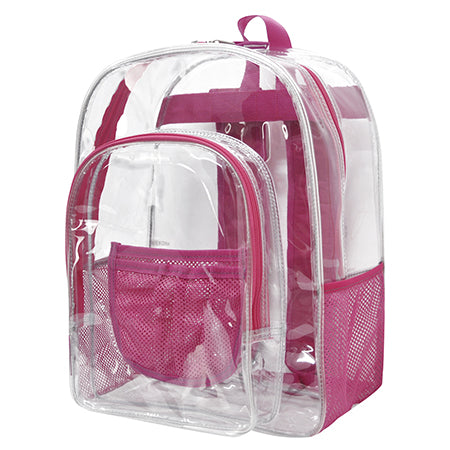 Hot pink clear backpack Clearance