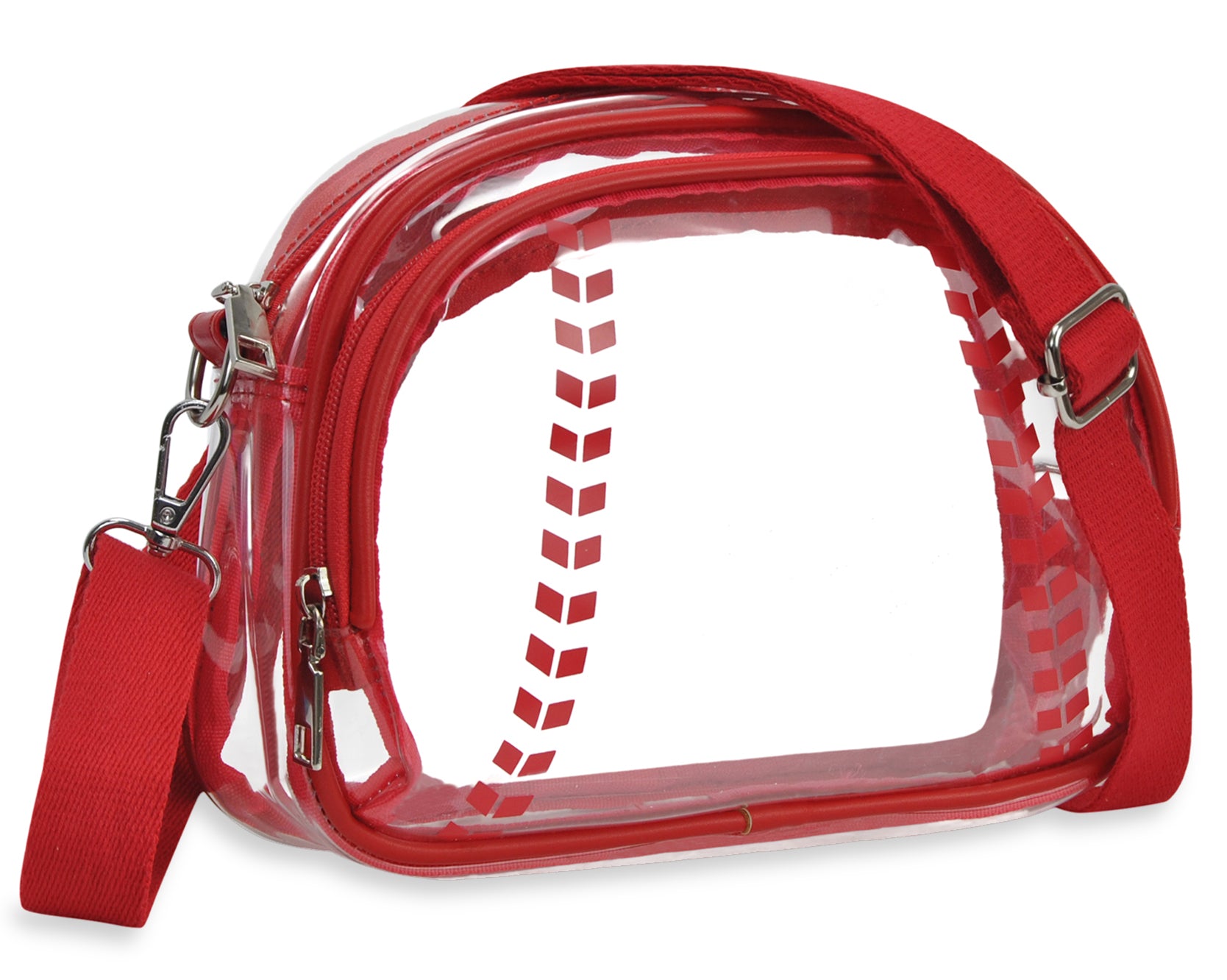 FINGUOLA Clear Stadium Bag - 8x8x2 Inch Crossbody Purse For Events & Concerts