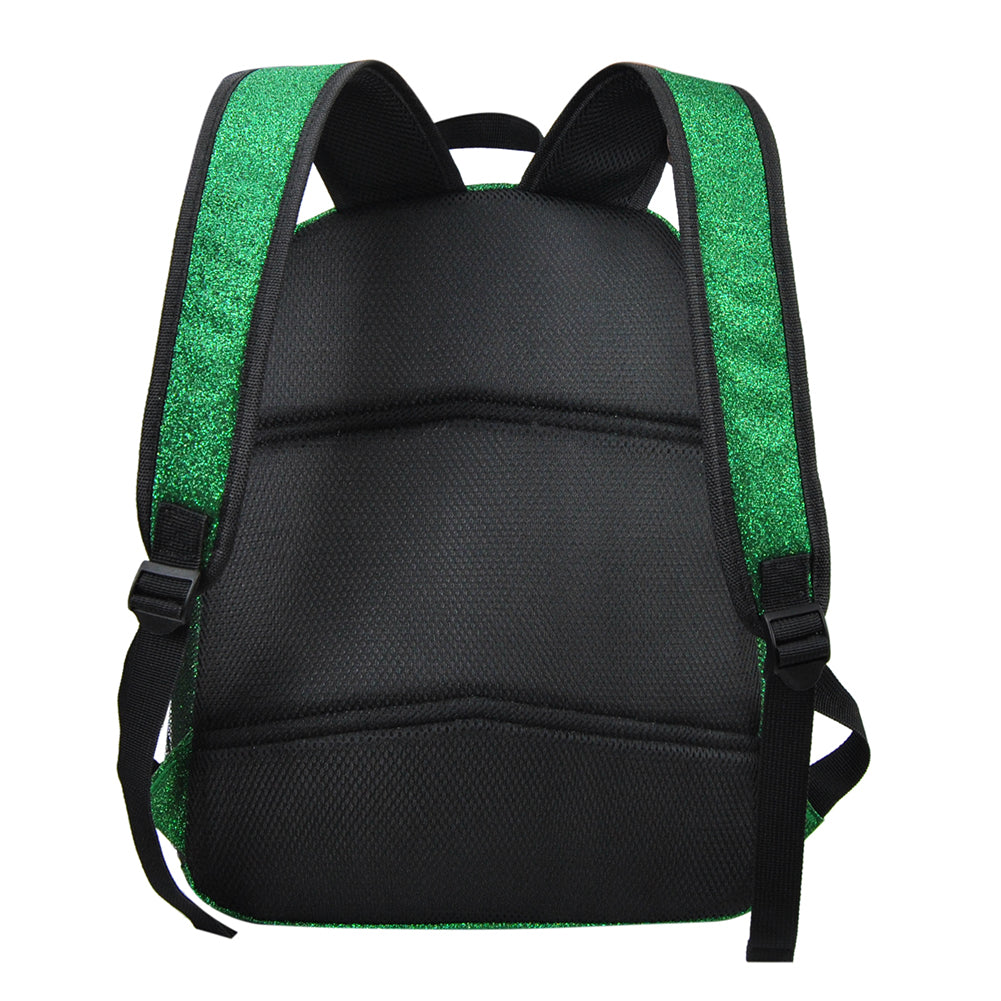 Green Glitter Large Gymnastics Competition backpacks and Cheer Dance B