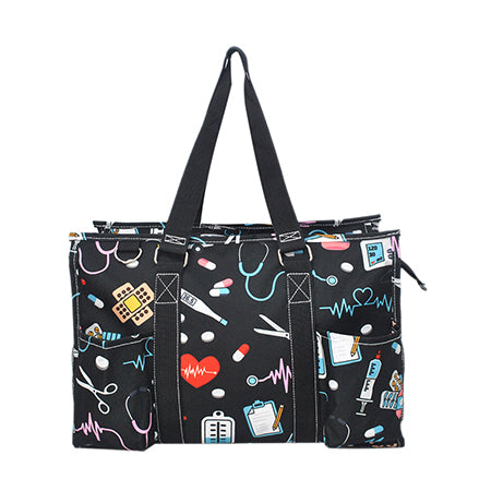 nurse organizer tote, NGIL nurse bag, zippered nurse caddy, nurse work tote, large tote for nurses, RN utility bag, nurse supply organizer, canvas nurse tote, nursing student tote bag, nurse appreciation gift, nurse shift bag, healthcare caddy tote, nurse gear bag, cute nurse tote, monogram nurse tote bag, nurse work essentials tote, durable nurse tote, nurse classroom bag, nurse pocket organizer tote, nurse daily bag, nurse gift idea, hospital work tote, nurse carryall bag