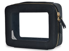 clear toiletry bag, faux leather makeup bag, TSA approved toiletry bag, clear cosmetic pouch, travel toiletry organizer, transparent makeup bag, waterproof travel bag, vegan leather toiletry bag, gym cosmetic bag, cruise travel bag, dance competition toiletry bag, road trip makeup case, golden zipper cosmetic bag, stylish clear bag, skincare travel pouch, TSA clear bag, eco-friendly cosmetic bag, clear bag with gold accents, makeup travel pouch, beauty storage organizer