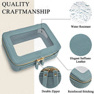 clear toiletry bag, faux leather makeup bag, TSA approved toiletry bag, clear cosmetic pouch, travel toiletry organizer, transparent makeup bag, waterproof travel bag, vegan leather toiletry bag, gym cosmetic bag, cruise travel bag, dance competition toiletry bag, road trip makeup case, golden zipper cosmetic bag, stylish clear bag, skincare travel pouch, TSA clear bag, eco-friendly cosmetic bag, clear bag with gold accents, makeup travel pouch, beauty storage organizer