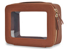 clear toiletry bag, faux leather makeup bag, TSA approved toiletry bag, clear cosmetic pouch, travel toiletry organizer, transparent makeup bag, waterproof travel bag, vegan leather toiletry bag, gym cosmetic bag, cruise travel bag, dance competition toiletry bag, road trip makeup case, golden zipper cosmetic bag, stylish clear bag, skincare travel pouch, TSA clear bag, eco-friendly cosmetic bag, clear bag with gold accents, makeup travel pouch, beauty storage organizer
