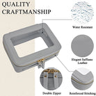 clear toiletry bag, faux leather makeup bag, TSA approved toiletry bag, clear cosmetic pouch, travel toiletry organizer, transparent makeup bag, waterproof travel bag, vegan leather toiletry bag, gym cosmetic bag, cruise travel bag, dance competition toiletry bag, road trip makeup case, golden zipper cosmetic bag, stylish clear bag, skincare travel pouch, TSA clear bag, eco-friendly cosmetic bag, clear bag with gold accents, makeup travel pouch, beauty storage organizer