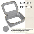 clear toiletry bag, faux leather makeup bag, TSA approved toiletry bag, clear cosmetic pouch, travel toiletry organizer, transparent makeup bag, waterproof travel bag, vegan leather toiletry bag, gym cosmetic bag, cruise travel bag, dance competition toiletry bag, road trip makeup case, golden zipper cosmetic bag, stylish clear bag, skincare travel pouch, TSA clear bag, eco-friendly cosmetic bag, clear bag with gold accents, makeup travel pouch, beauty storage organizer