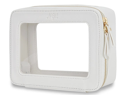 clear toiletry bag, faux leather makeup bag, TSA approved toiletry bag, clear cosmetic pouch, travel toiletry organizer, transparent makeup bag, waterproof travel bag, vegan leather toiletry bag, gym cosmetic bag, cruise travel bag, dance competition toiletry bag, road trip makeup case, golden zipper cosmetic bag, stylish clear bag, skincare travel pouch, TSA clear bag, eco-friendly cosmetic bag, clear bag with gold accents, makeup travel pouch, beauty storage organizer