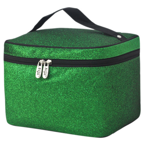 Green Glitter NGIL Large Top Handle Cosmetic Case in Bulk –