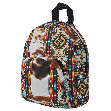 SMALL DIAPER BAG, SMALL BOOK BAG,, WHOLE SALE BAG, TRIBAL COW, WESTERN THEMED BACKPACK, WESTERN MINI BACKPACK,