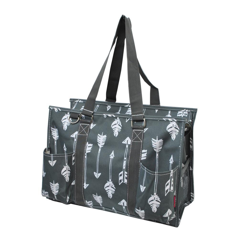 gray arrow tote, NGIL Brand, Personalized Travel Bag, monogram gift ideas, personalized accessories for mom, nurse tote organizer wholesale, gifts for mom, 