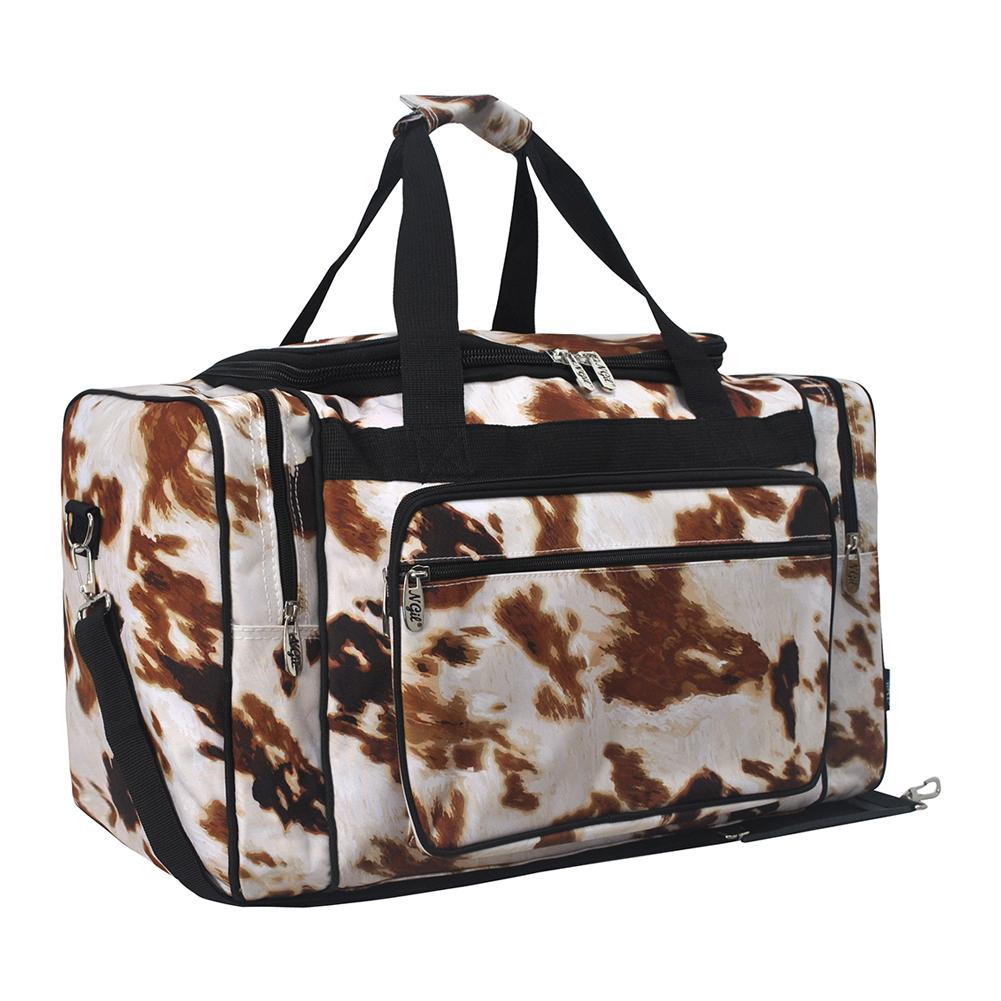 Western Cow Print Duffel/Overnight Bag/Gym Bag - Personalized/Monogrammed